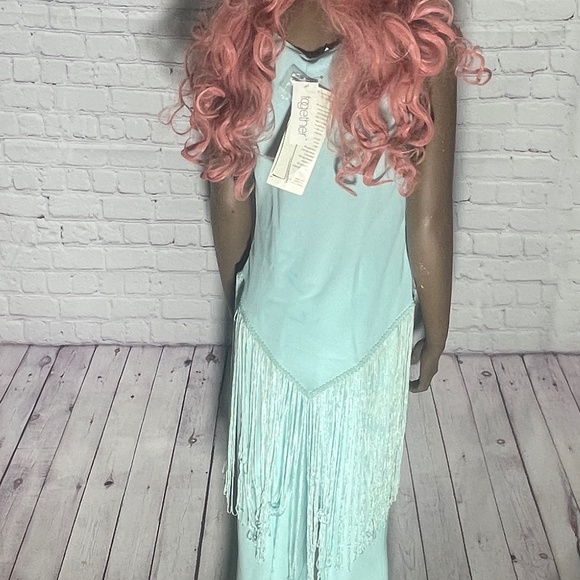 Two Piece Teal Pants and Blouse Size 8 - Picture 4 of 6